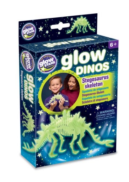 Dinozaur Stegozaur świecący w ciemności