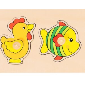Puzzle krowa, kura