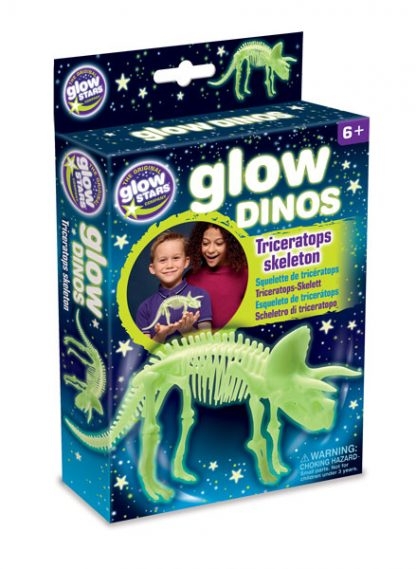 Dinozaur Triceratops świecący w ciemności